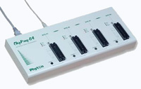 ChipProg-G4 - 4 site gang programmer with 48 pin ZIF sockets. USB controlled.