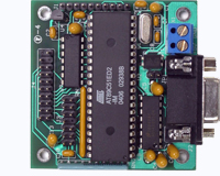 Microcontroller board with ATMEL AT89C51ED2, 64K Flash, 2K RAM, 32 I/O, RS232, 5Volt operation