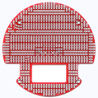 Everything you need to add a second level to your 3pi robot. (Red printed circuit board)
