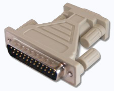 ASR9F25M - Serial Adapter, DB9 Female to DB25 Male