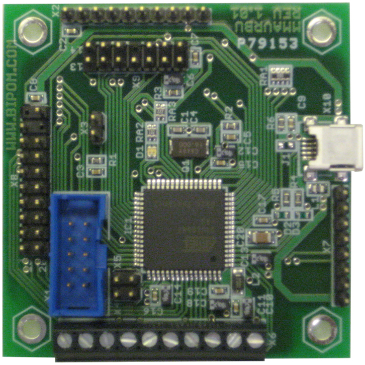 MINI-MAX/AVR-BU - Based on the ATMEL AT90USB647 micro-controller with integrated USB controller and analog inputs 