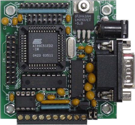 MINI-MAX/51-C2 - Microcontroller board with ATMEL AT89C51ED2, 64K Flash, 2K RAM, 32 I/O, RS232, Analog Inputs