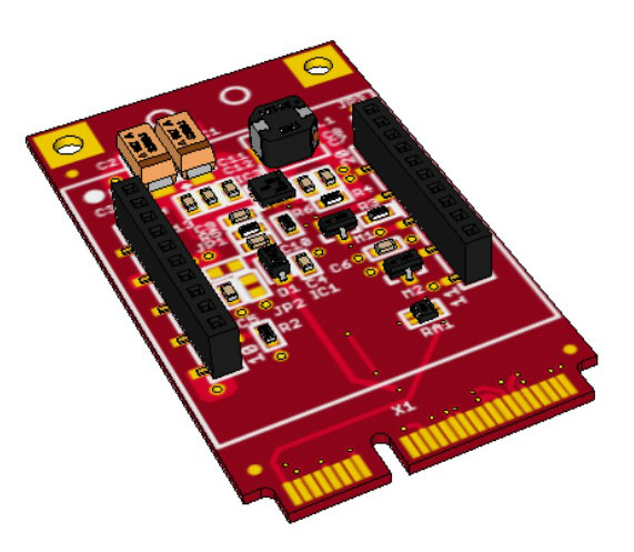 BRD-mPCIe-X - Mini PCI express cellular modem adapter board