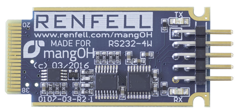 0107-03-R2.1 - USB - RS232 4 Wire IoT Module for  mangOH