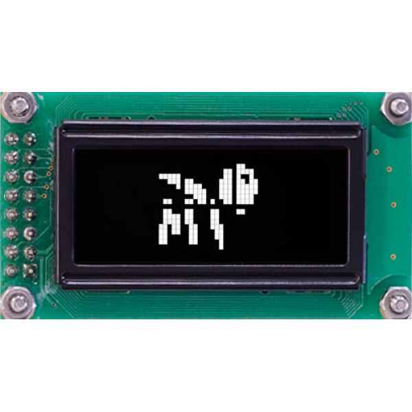 MOP-AO082B - 8x2 OLED with 4/8bit Parallel Interface, White Text