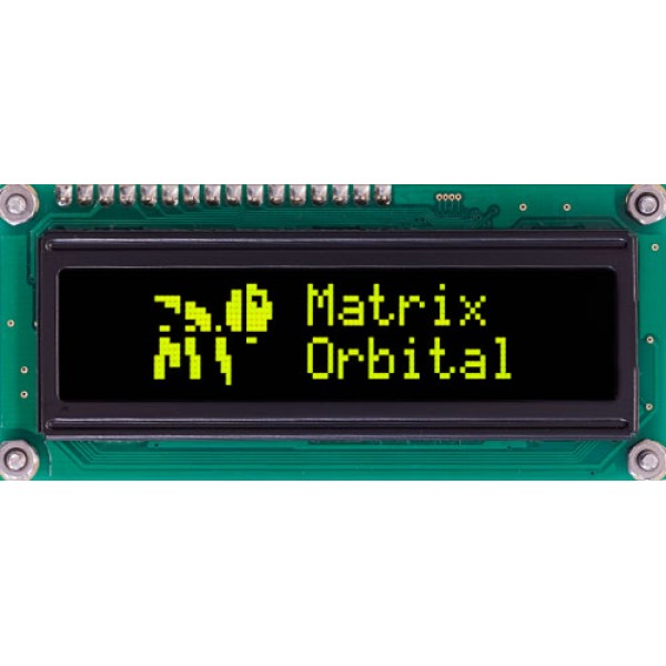 MOP-AO162A - 16x2 OLED with 4/8bit Parallel Interface, White Text