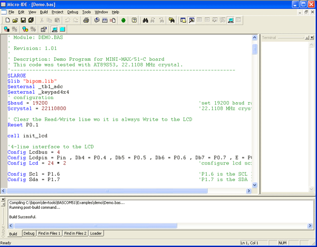 BASCOM51 - BASIC Compiler, Windows IDE for the 8051