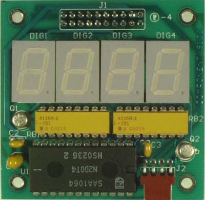 LED-1 - 7-segment 4-digit LED board with I2C interface