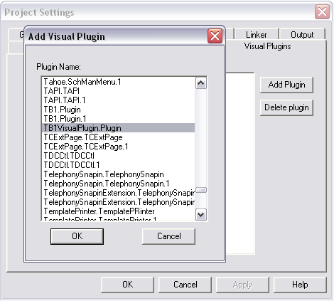 Project Configuration Window