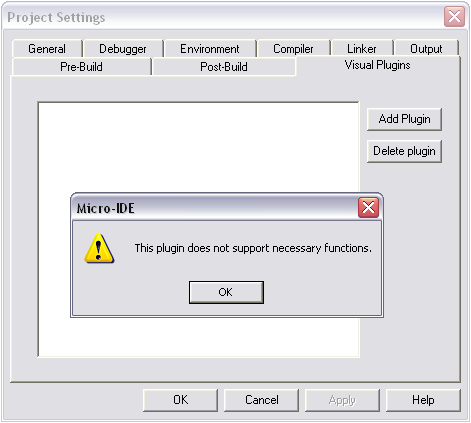 Error select plugin