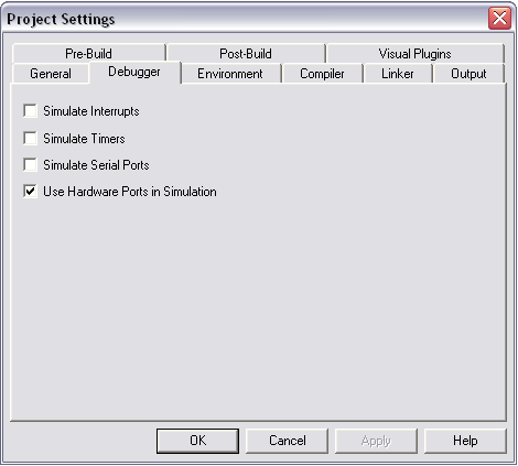 Project Configuration Window